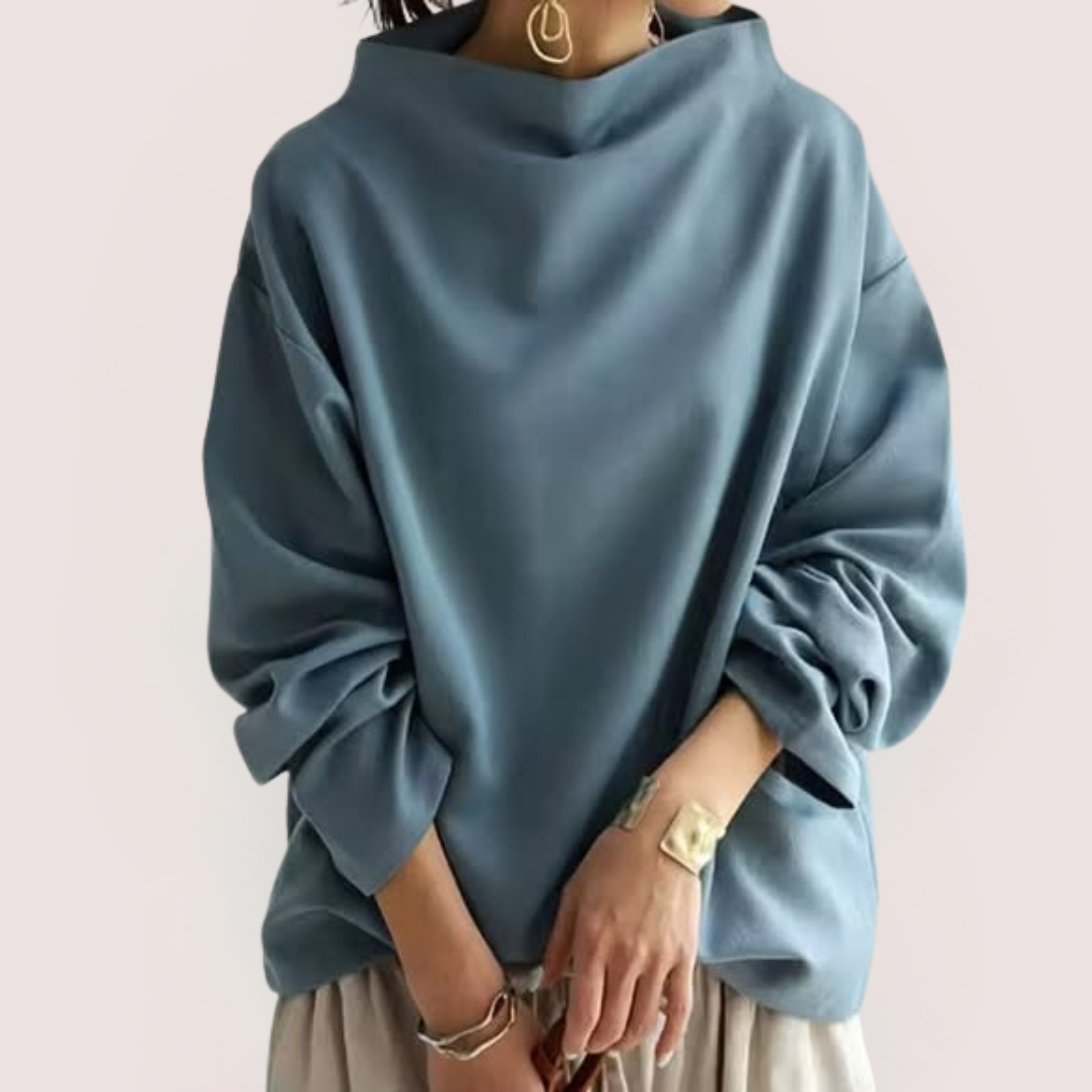 Vestra™  | Chic Trøje med Høj Krave