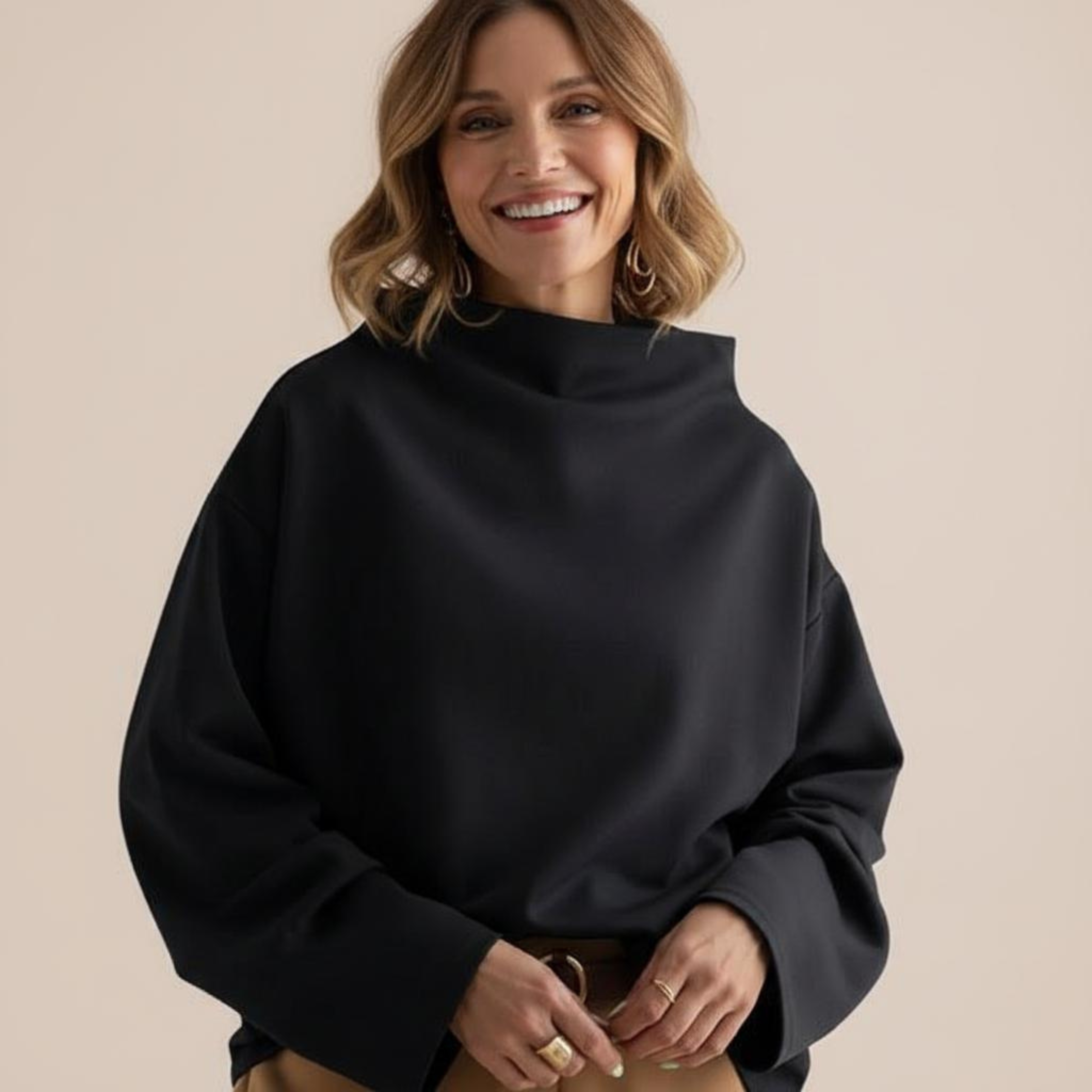 Vestra™  | Chic Trøje med Høj Krave