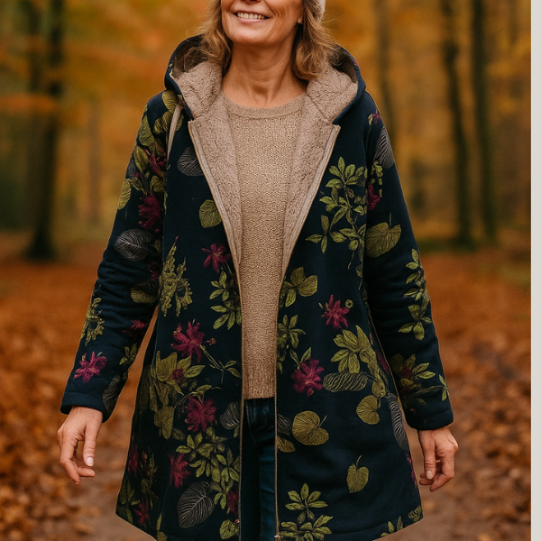 Vestra™  | Elsbeth stilfuld blomstret fleecejakke