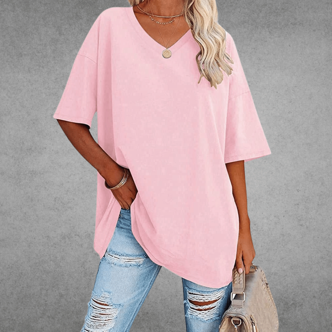 Vestra™  | Stilfuld Oversized V-Neck T-shirt