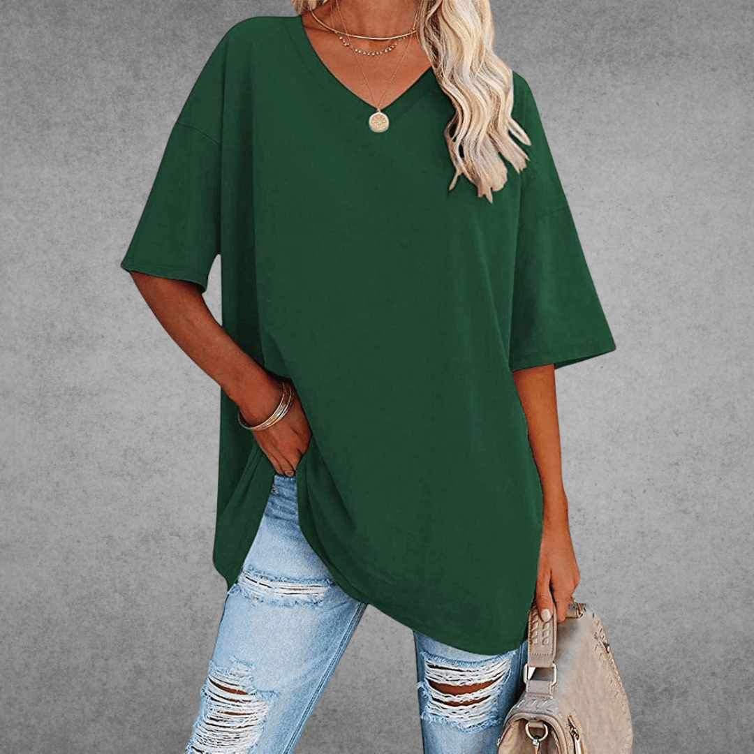 Vestra™  | Stilfuld Oversized V-Neck T-shirt