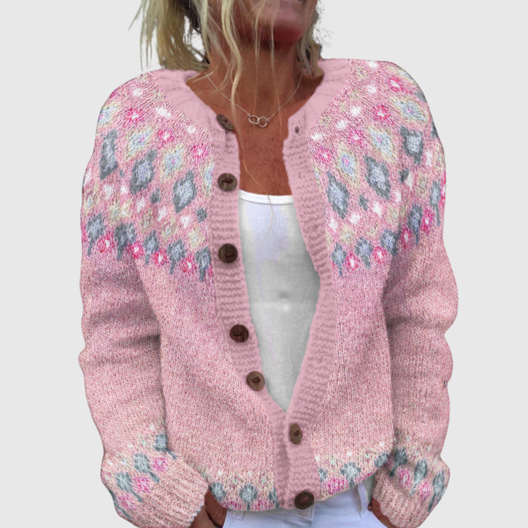 Vestra™  | Let cardigan med legende print