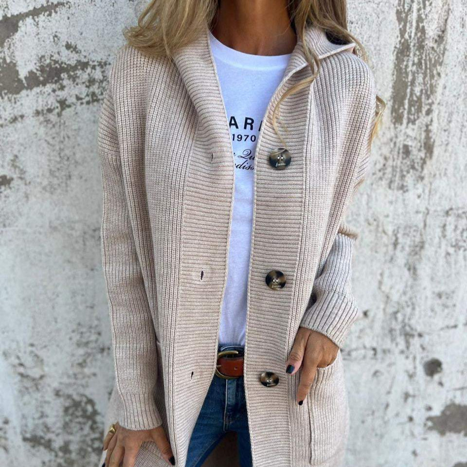 Vestra™ | Tilde dame strikket lang cardigan