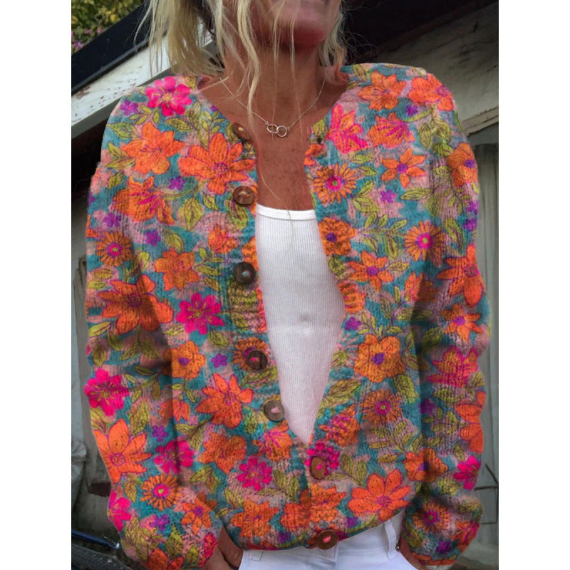 Vestra™  | Let cardigan med legende print