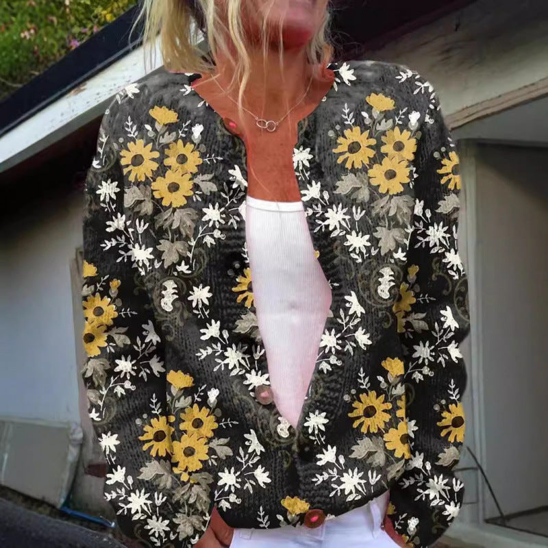 Vestra™  | Let cardigan med legende print