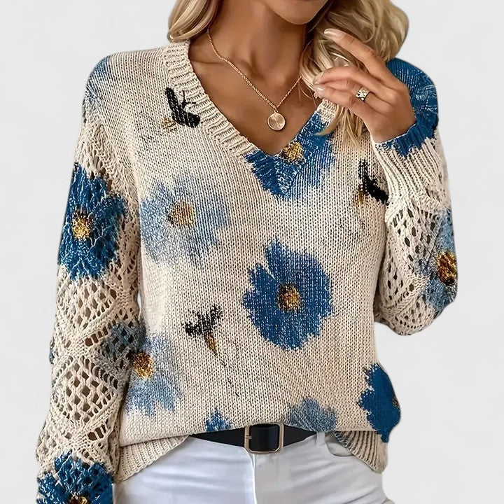 Vestra™  | Elegant blomstret trøje