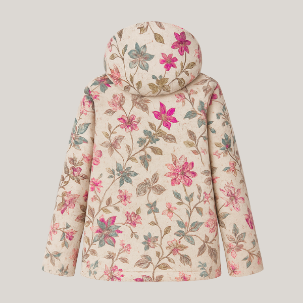 Vestra™  | Elsbeth stilfuld blomstret fleecejakke
