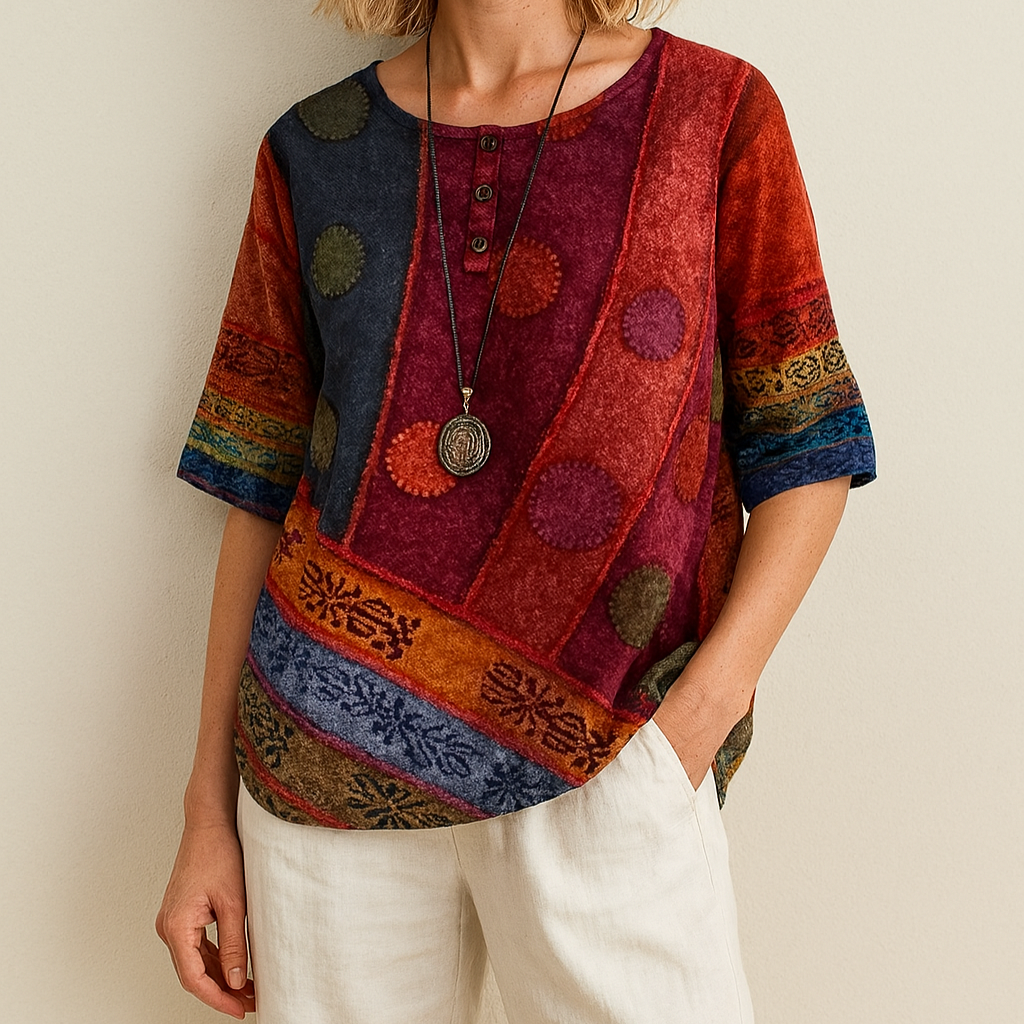 Vestra™  | Boho Afslappet Bluse