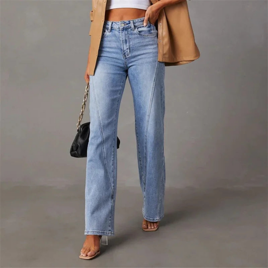 Vestra™  | Stilfulde Højtaljede Wide-Leg Jeans