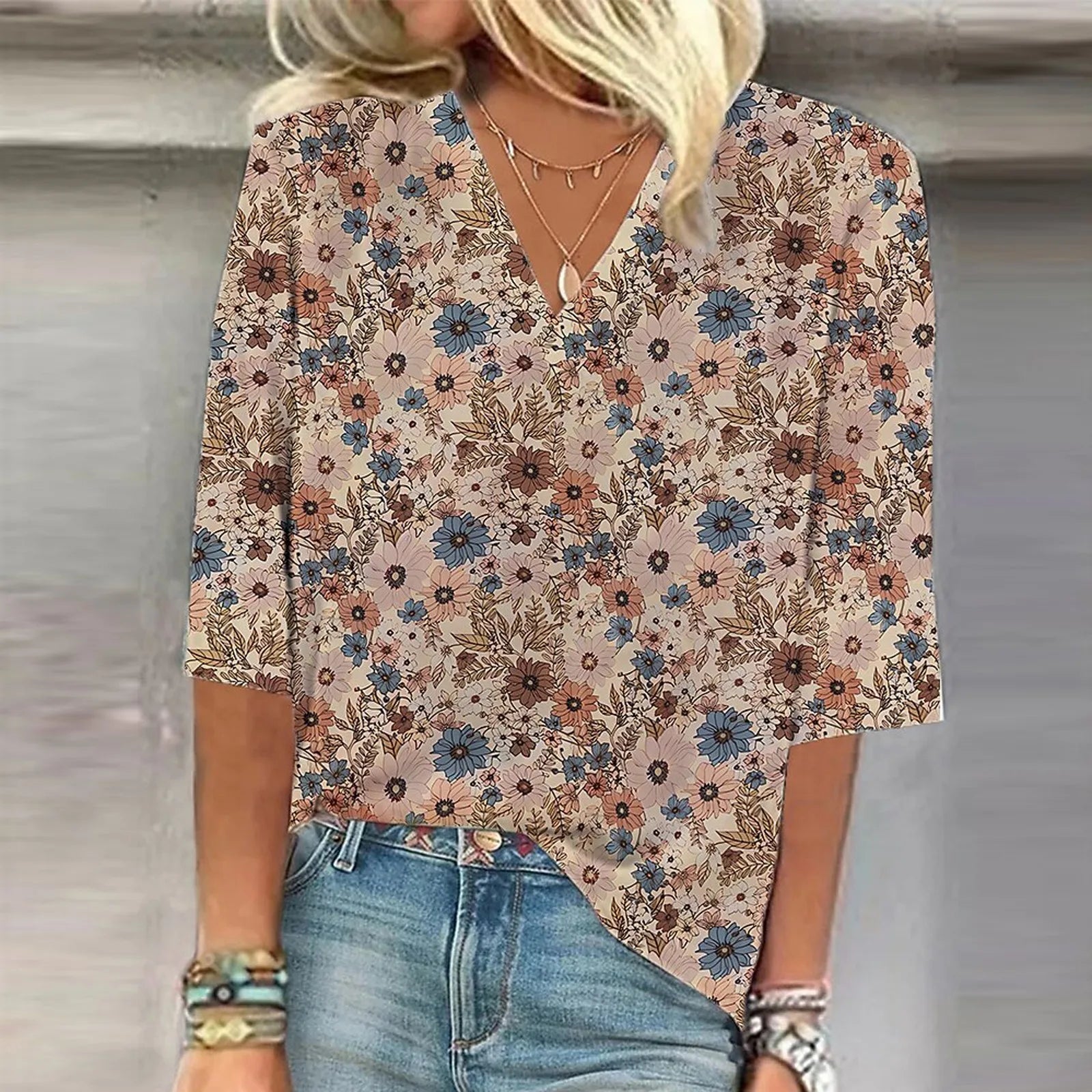 Vestra™  | Vibrant Print Boho Bluse