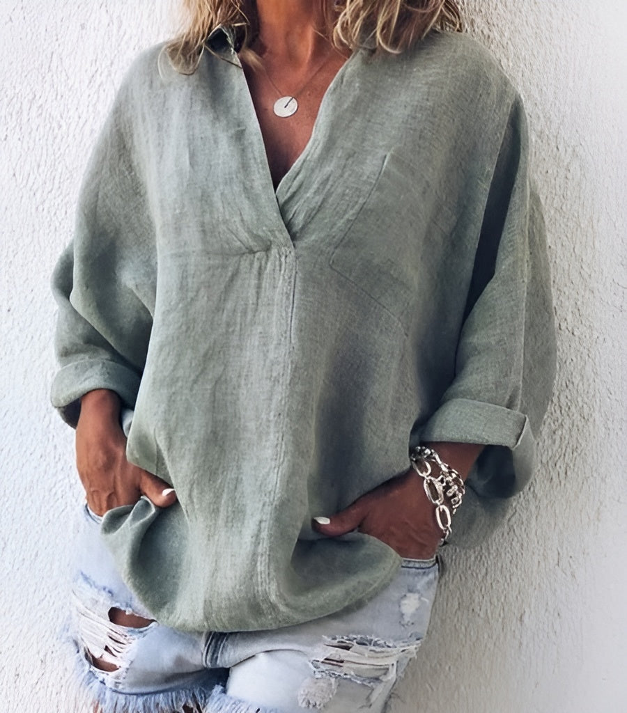 Vestra™  | Luftig og behagelig top i og hør