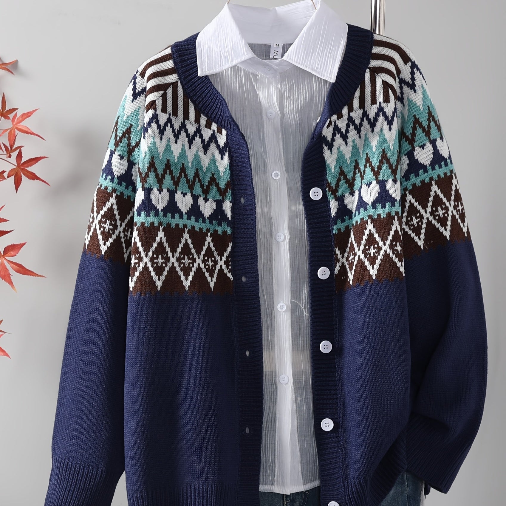 Vestra™  | Klassisk Strikcardigan med Mønster