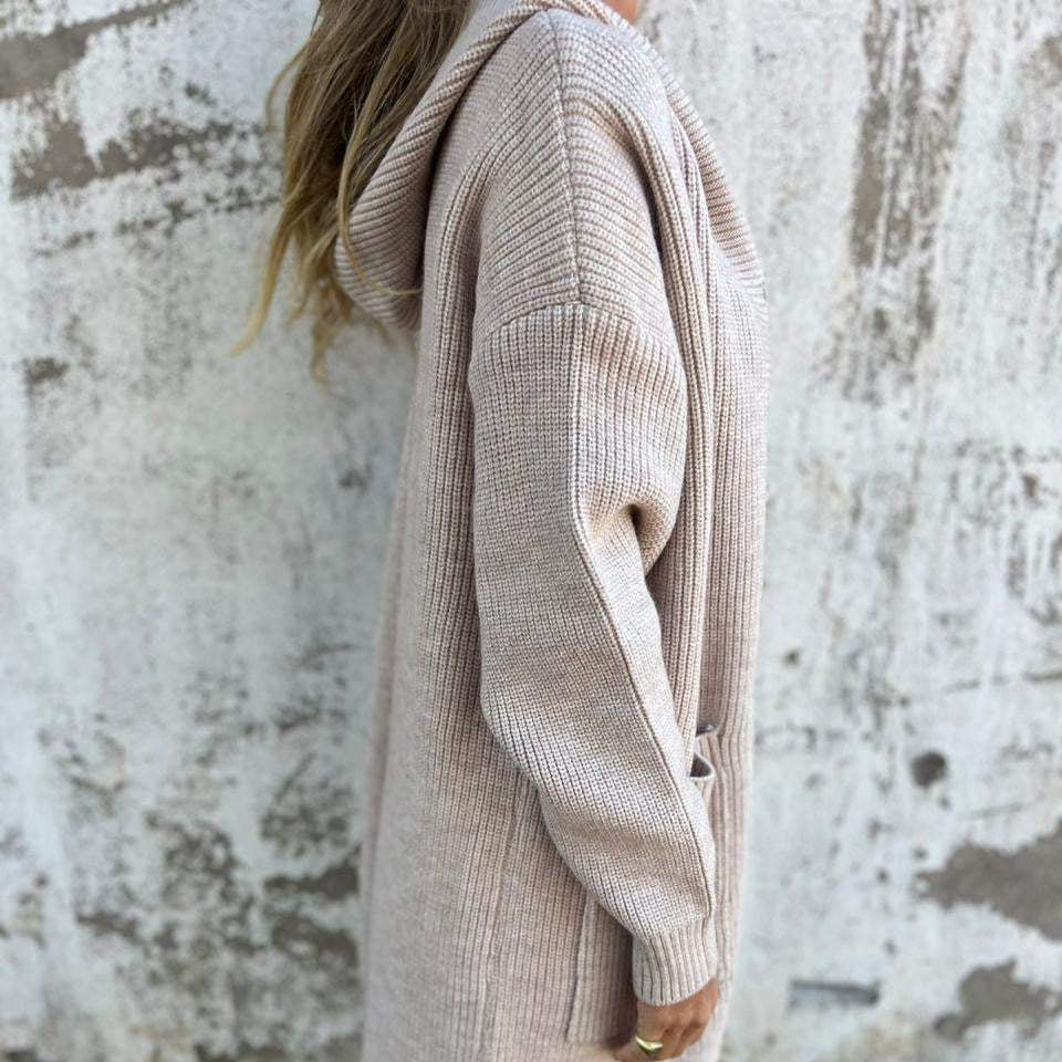 Vestra™ | Tilde dame strikket lang cardigan